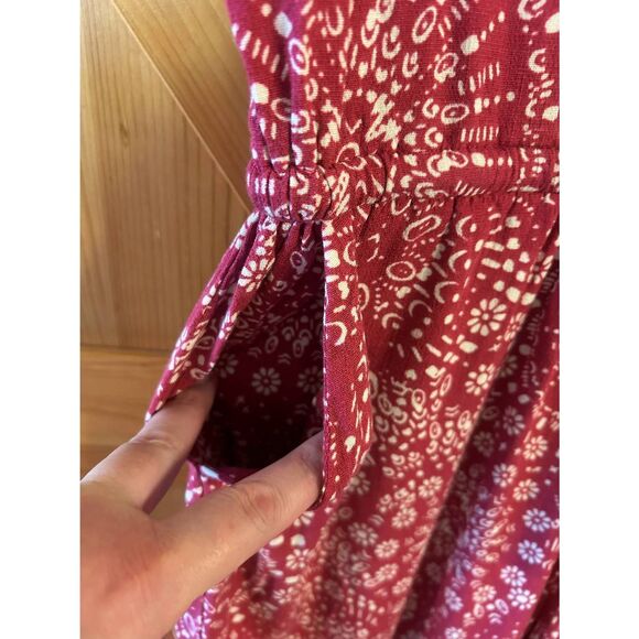 Torrid Womens Button Drawstring Front Romper Shorts Red Size 1/XL (5303) - Picture 3 of 8